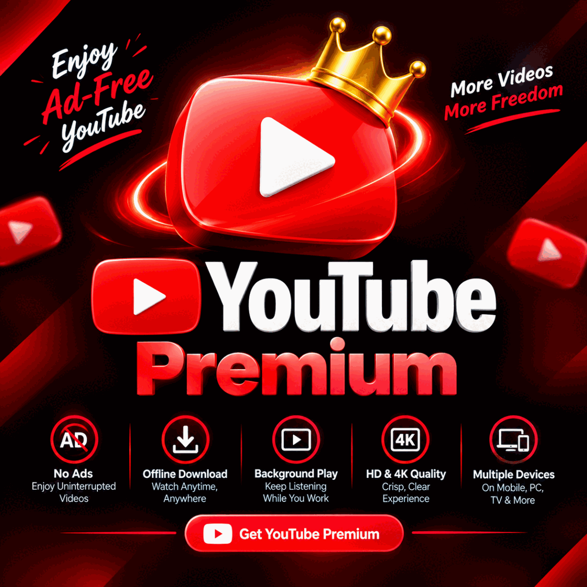 YouTube Premium – Premium Entertainment & Ad-Free Experience