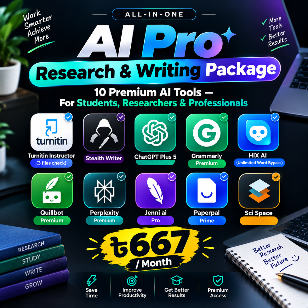 All in All Professional Package 10 Premium Tools For writers & researchers